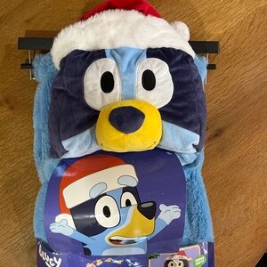 Bluey Christmas hooded blanket